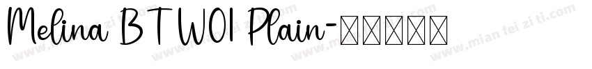 Melina BT W01 Plain字体转换